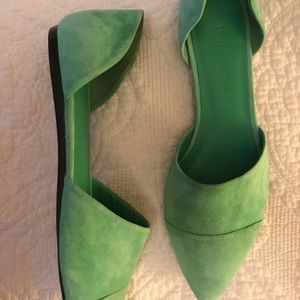Green suede shoes! Jenni Kanye Flats